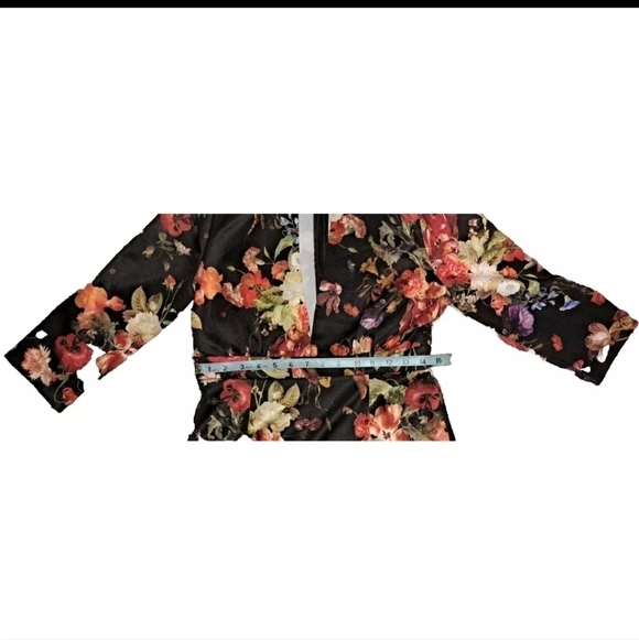 Alexia Admor | Floral Print V-neck Cutout Half Sleeve Dress Size M B26#14 - Picture 7 of 8